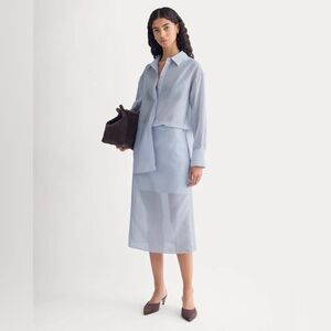 NWT EVERLANE ORGANZA MIDI SKIRT